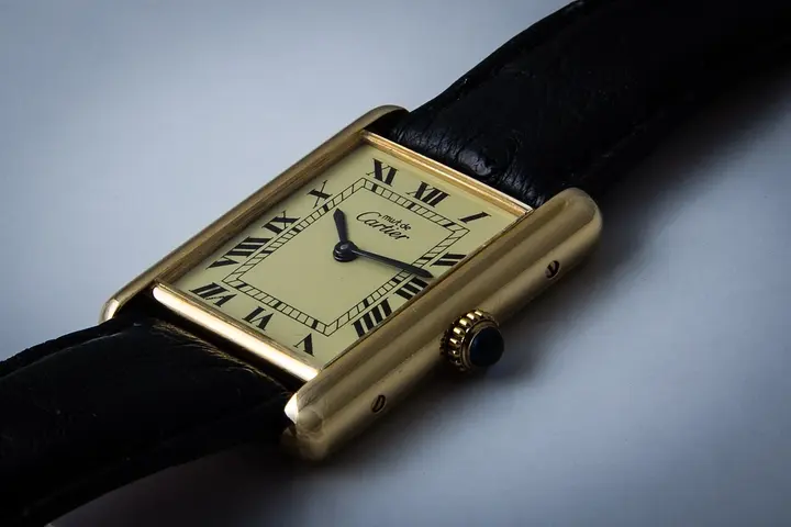 A Cartier Tank wristwatch