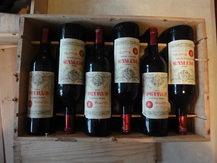 Bottles of 1982 Château Pétrus